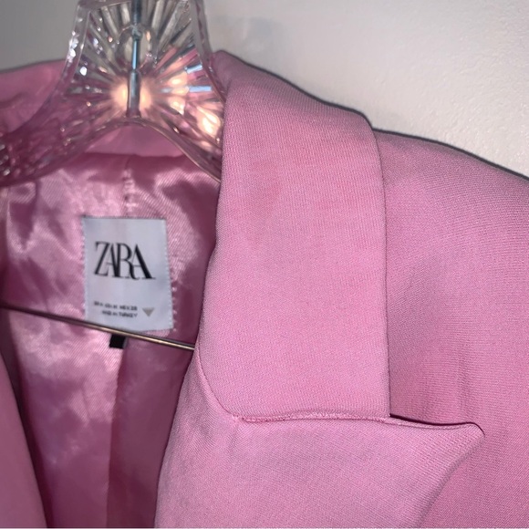 Zara Crop Blazer Light Pink Barbie Bloggers Favourite M - Picture 7 of 16